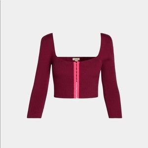 FOR LOVE AND LEMONS PAIGE BERRY KNIT TOP